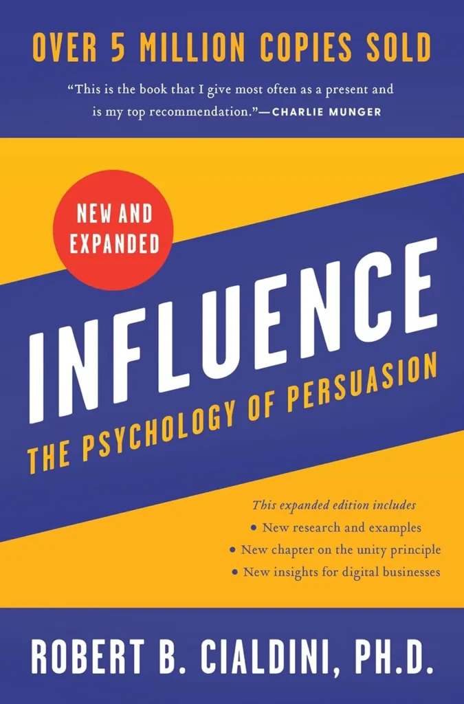Omslaget till boken Influence av Robert B. Cialdini, en modern klassiker om påverkan och beslut, i en uppdaterad och utökad utgåva med nya forskningsinsikter.