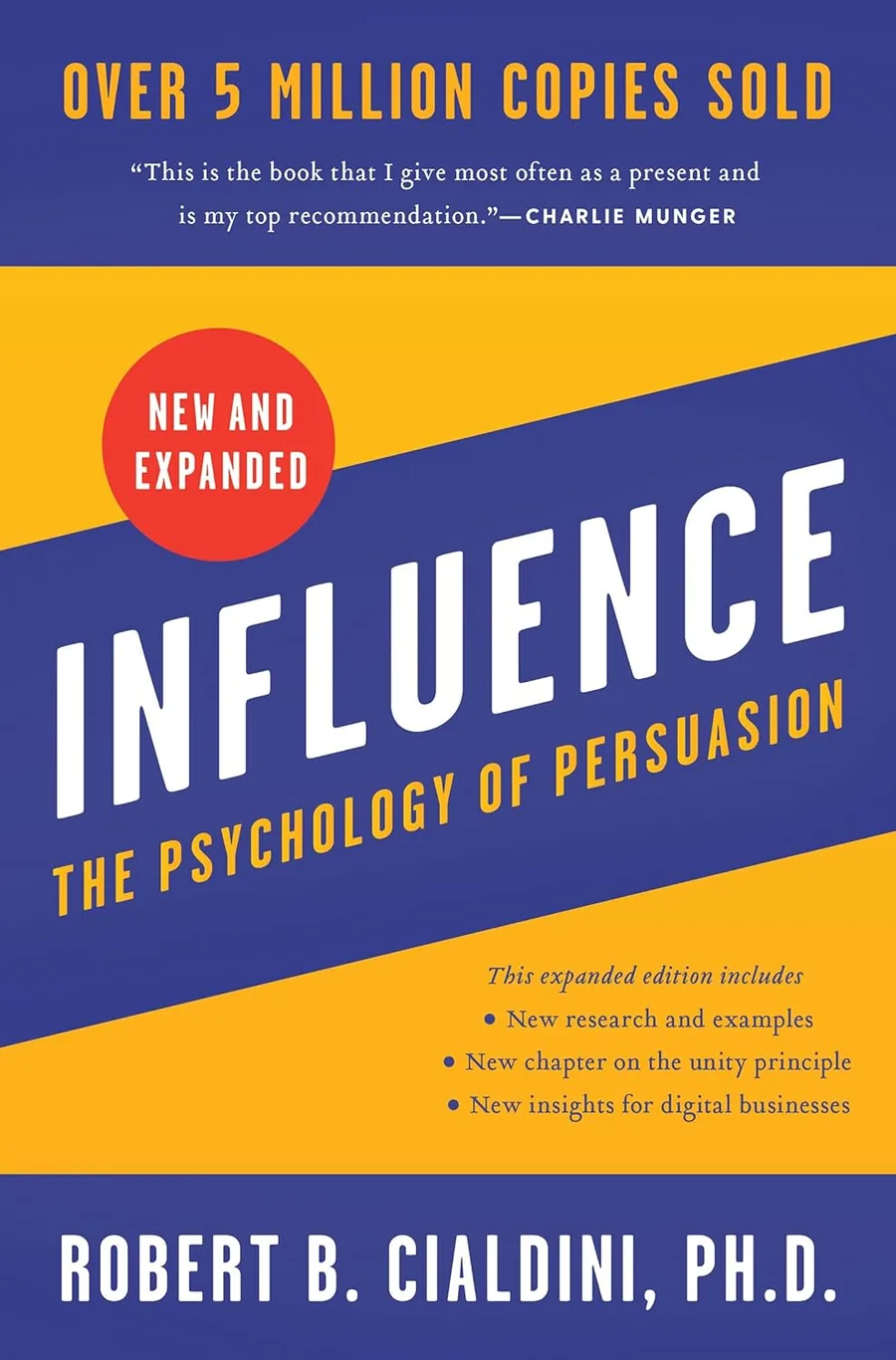 Omslaget till boken Influence av Robert B. Cialdini, en modern klassiker om påverkan och beslut, i en uppdaterad och utökad utgåva med nya forskningsinsikter.
