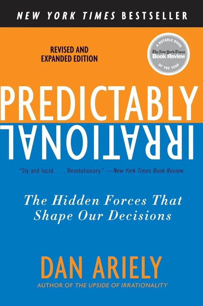 Omslag av Predictably Irrational av Dan Ariely – bok om beslutspsykologi och irrationella beslut med relevans för förhandling och påverkan