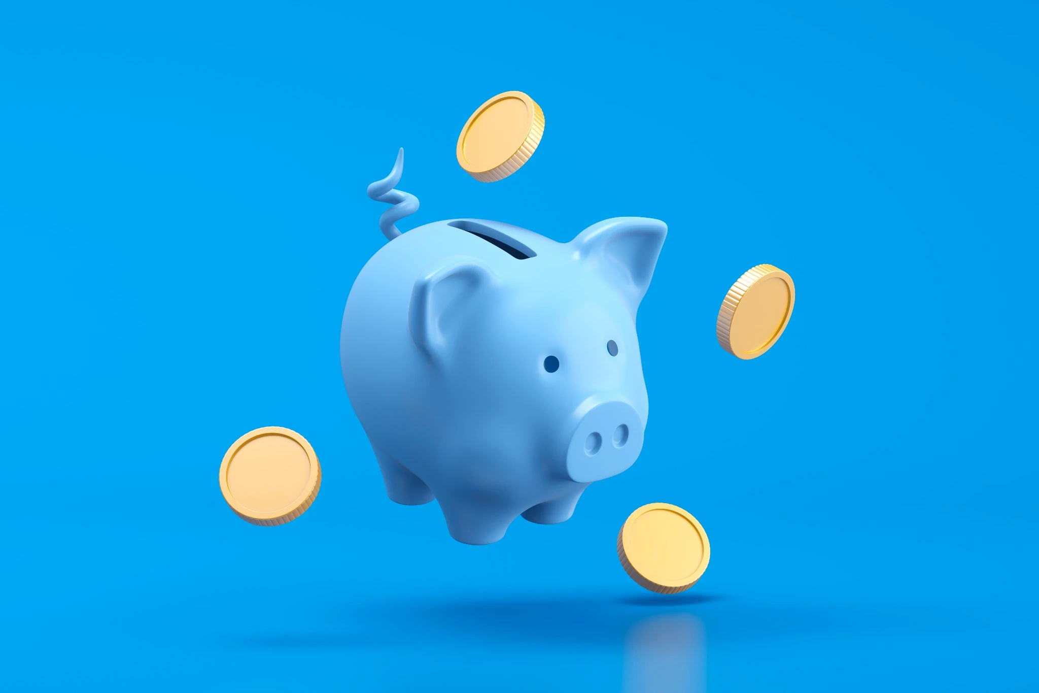 Illustration av spargris och mynt som symboliserar förbättrade resultat genom digital utbildning i förhandlingsteknik hos Nordea.